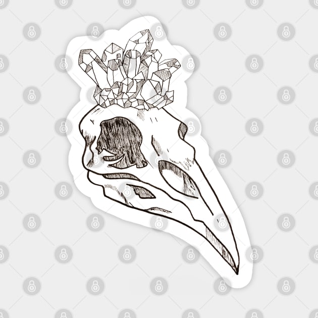 Crystal Crow Crown Sticker by MyOwnFairytale